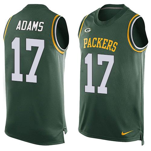 Nike Packers #17 Davante Adams Green Team Color Men's Stitched NFL Limited Tank Top Jersey Nike Packers #17 Davante Adams Green Team Color Men's Stitched NFL Limited Tank Top Jersey