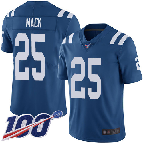 Nike Colts #25 Marlon Mack Royal Blue Team Color Men's Stitched NFL 100th Season Vapor Limited Jersey Nike Colts #25 Marlon Mack Royal Blue Team Color Men's Stitched NFL 100th Season Vapor Limited Jersey