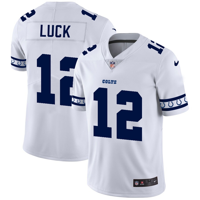Indianapolis Colts #12 Andrew Luck Nike White Team Logo Vapor Limited NFL Jersey Indianapolis Colts #12 Andrew Luck Nike White Team Logo Vapor Limited NFL Jersey