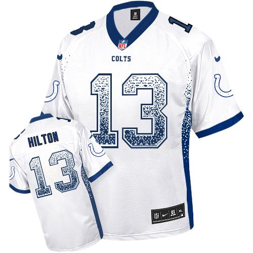 Nike Colts #13 T.Y. Hilton White Men's Stitched NFL Elite Drift Fashion Jersey Nike Colts #13 T.Y. Hilton White Men's Stitched NFL Elite Drift Fashion Jersey