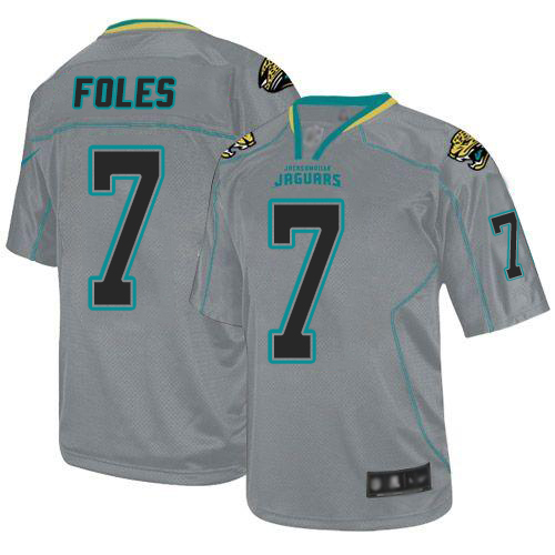 Nike Jaguars #7 Nick Foles Lights Out Grey Men's Stitched NFL Elite Jersey