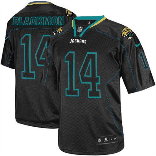 Nike Jaguars #14 Justin Blackmon Lights Out Black Men's Stitched NFL Elite Jersey