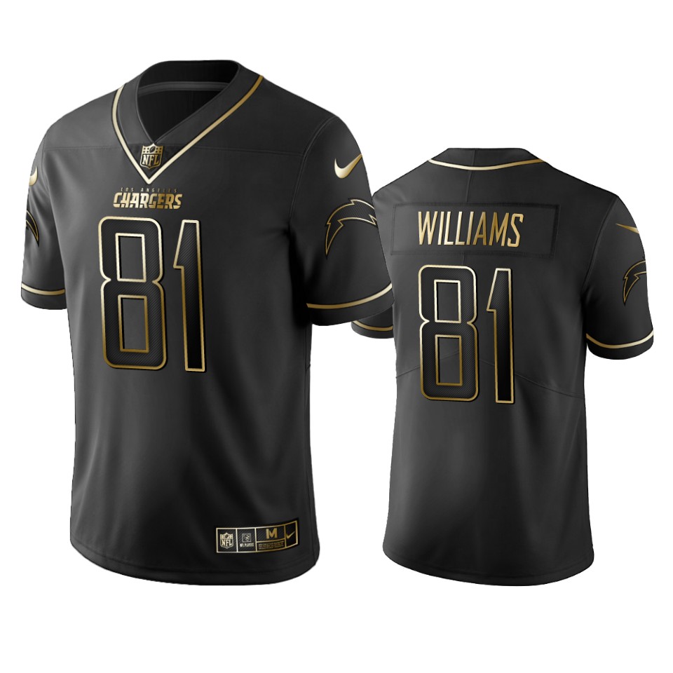 Chargers #81 Mike Williams Men's Stitched NFL Vapor Untouchable Limited Black Golden Jersey