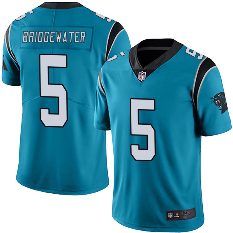 Men's Carolina Panthers #5 Teddy Bridgewater Blue NFL Vapor Untouchable Limited Stitched Jersey