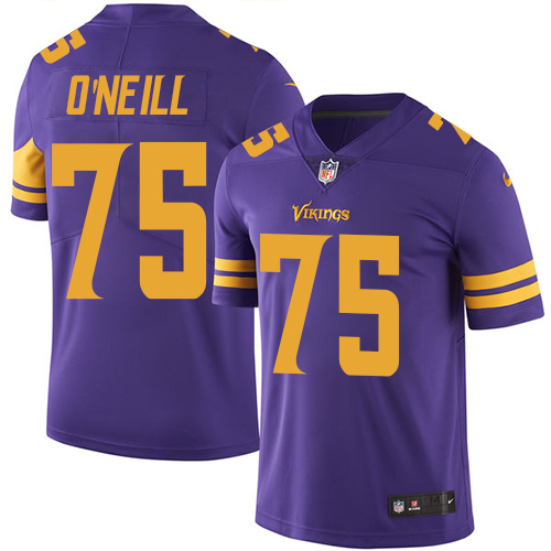 Nike Vikings #75 Brian O'Neill Purple Men's Stitched NFL Limited Rush Jersey Nike Vikings #75 Brian O'Neill Purple Men's Stitched NFL Limited Rush Jersey