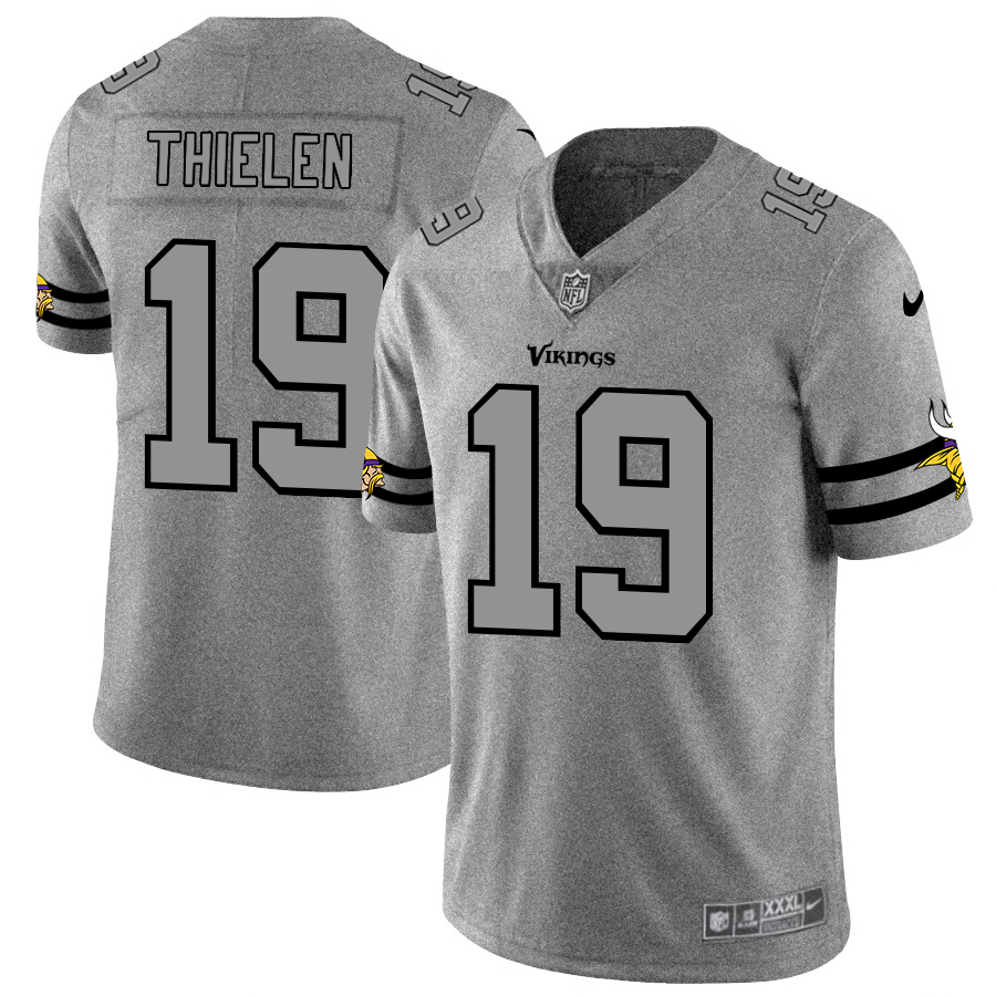 Minnesota Vikings #19 Adam Thielen Men's Nike Gray Gridiron II Vapor Untouchable Limited NFL Jersey Minnesota Vikings #19 Adam Thielen Men's Nike Gray Gridiron II Vapor Untouchable Limited NFL Jersey