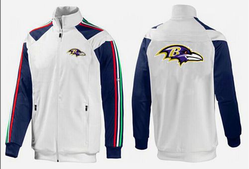 NFL Baltimore Ravens Team Logo Jacket White_2