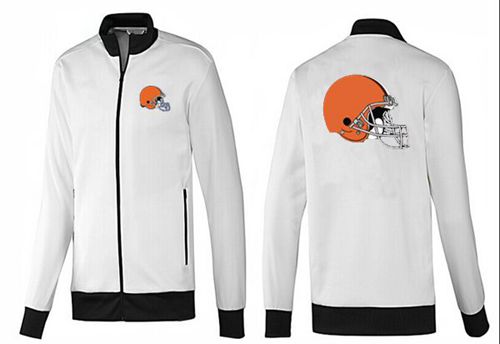 NFL Cleveland Browns Team Logo Jacket White_3 NFL Cleveland Browns Team Logo Jacket White_3