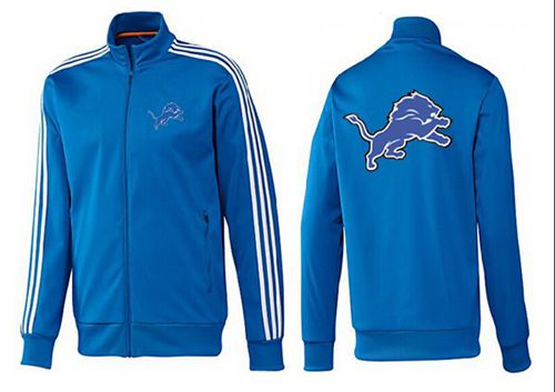 NFL Detroit Lions Team Logo Jacket Blue_2
