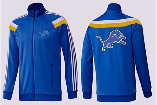 NFL Detroit Lions Team Logo Jacket Blue_3