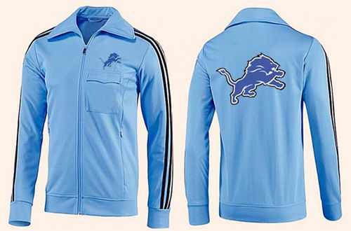 NFL Detroit Lions Team Logo Jacket Light Blue_2