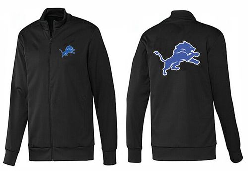 NFL Detroit Lions Team Logo Jacket Black_1