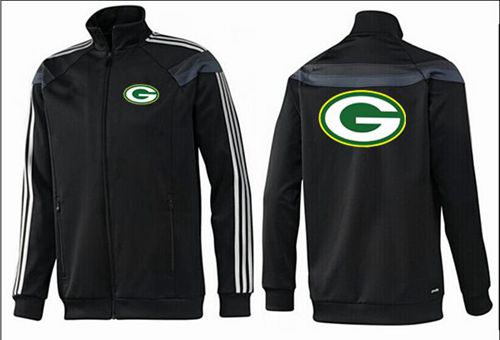 NFL Green Bay Packers Team Logo Jacket Black_3