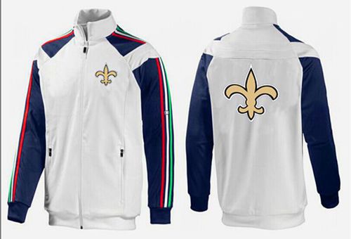 NFL New Orleans Saints Team Logo Jacket White_2