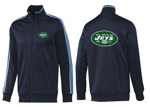 NFL New York Jets Team Logo Jacket Dark Blue_2 NFL New York Jets Team Logo Jacket Dark Blue_2