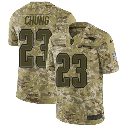Nike Patriots #23 Patrick Chung Camo Men's Stitched NFL Limited 2018 Salute To Service Jersey Nike Patriots #23 Patrick Chung Camo Men's Stitched NFL Limited 2018 Salute To Service Jersey