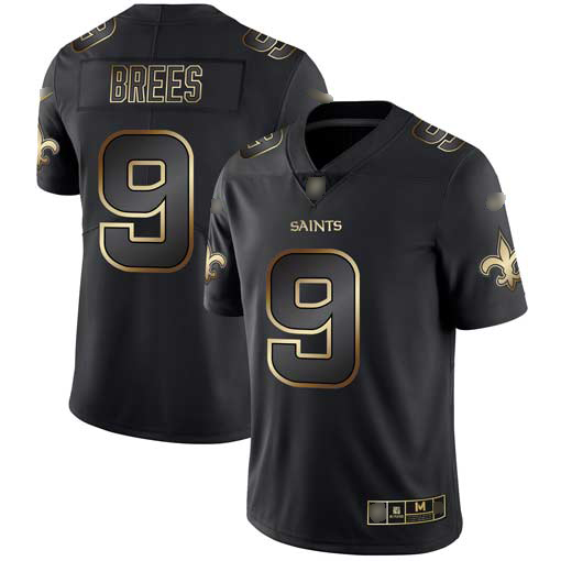 Nike Saints #9 Drew Brees Black/Gold Men's Stitched NFL Vapor Untouchable Limited Jersey Nike Saints #9 Drew Brees Black/Gold Men's Stitched NFL Vapor Untouchable Limited Jersey