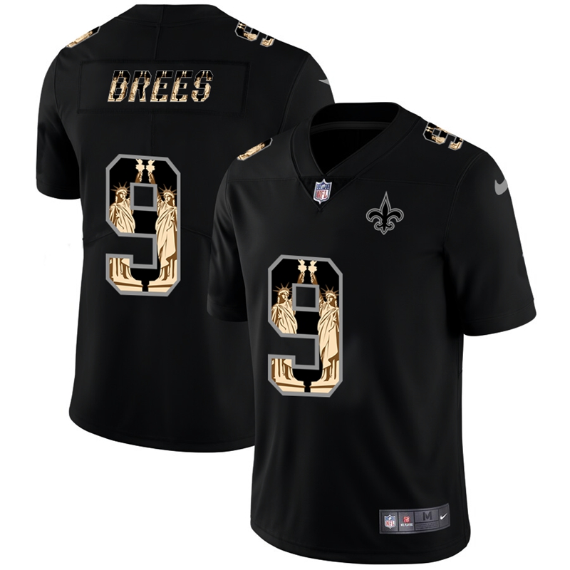 New Orleans Saints #9 Drew Brees Carbon Black Vapor Statue Of Liberty Limited NFL Jersey New Orleans Saints #9 Drew Brees Carbon Black Vapor Statue Of Liberty Limited NFL Jersey
