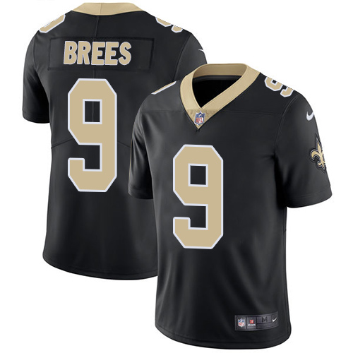 Nike Saints #9 Drew Brees Black Team Color Men's Stitched NFL Vapor Untouchable Limited Jersey Nike Saints #9 Drew Brees Black Team Color Men's Stitched NFL Vapor Untouchable Limited Jersey