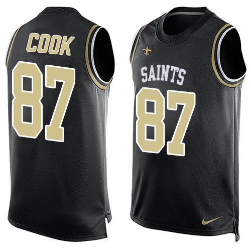 Nike Saints #87 Jared Cook Black Team Color Men's Stitched NFL Limited Tank Top Jersey Nike Saints #87 Jared Cook Black Team Color Men's Stitched NFL Limited Tank Top Jersey