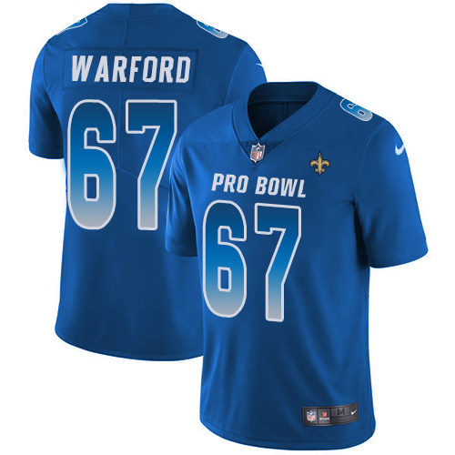 Nike Saints #67 Larry Warford Royal Men's Stitched NFL Limited NFC 2019 Pro Bowl Jersey Nike Saints #67 Larry Warford Royal Men's Stitched NFL Limited NFC 2019 Pro Bowl Jersey
