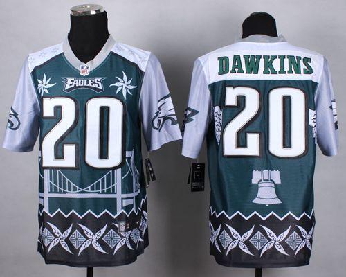 Nike Eagles #20 Brian Dawkins Midnight Green Men's Stitched NFL Elite Noble Fashion Jersey