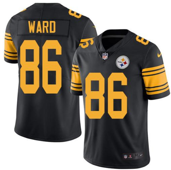 Men's Pittsburgh Steelers #86 Hines Ward Black Vapor Untouchable Limited Stitched Jersey