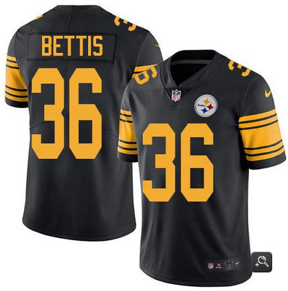 Men's Pittsburgh Steelers #36 Jerome Bettis Black Vapor Untouchable Limited Stitched Jersey