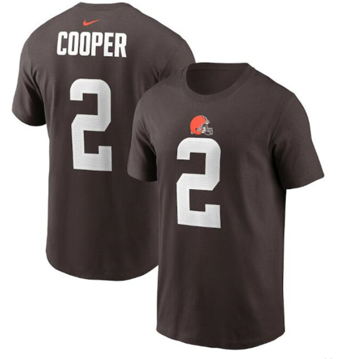 Men's Cleveland Browns Custom Brown T-shirt