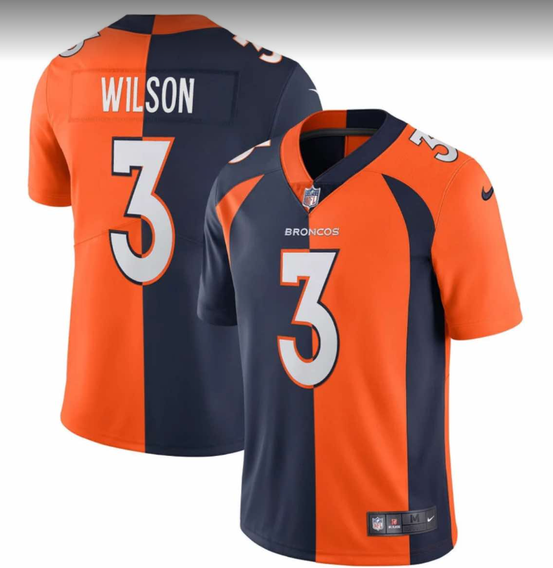 Men's Denver Broncos #3 Russell Wilson Black & Orange Stitched Football Jersey Men's Denver Broncos #3 Russell Wilson Black & Orange Stitched Football Jersey