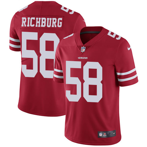 Nike 49ers #58 Weston Richburg Red Team Color Men's Stitched NFL Vapor Untouchable Limited Jersey