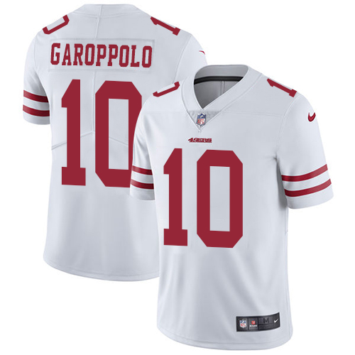 Nike 49ers #10 Jimmy Garoppolo White Men's Stitched NFL Vapor Untouchable Limited Jersey