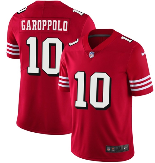 Nike 49ers #10 Jimmy Garoppolo Red Team Color Men's Stitched NFL Vapor Untouchable Limited II Jersey