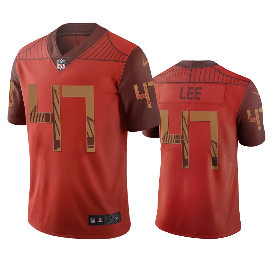 San Francisco 49ers #47 Elijah Lee Orange Vapor Limited City Edition NFL Jersey