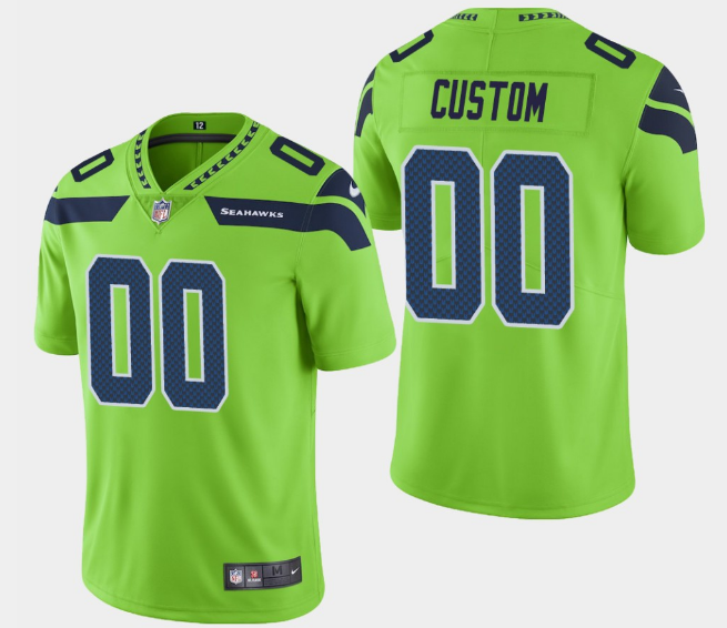 Men's Seattle Seahawks ACTIVE PLAYER Custom Green NFL Vapor Untouchable Limited Stitched Jersey