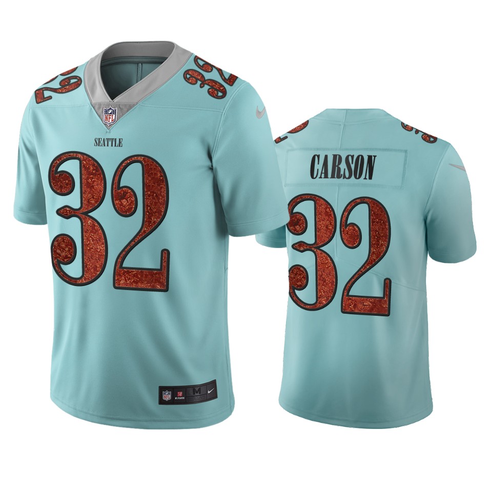 Seattle Seahawks #32 Chris Carson Light Blue Vapor Limited City Edition NFL Jersey Seattle Seahawks #32 Chris Carson Light Blue Vapor Limited City Edition NFL Jersey