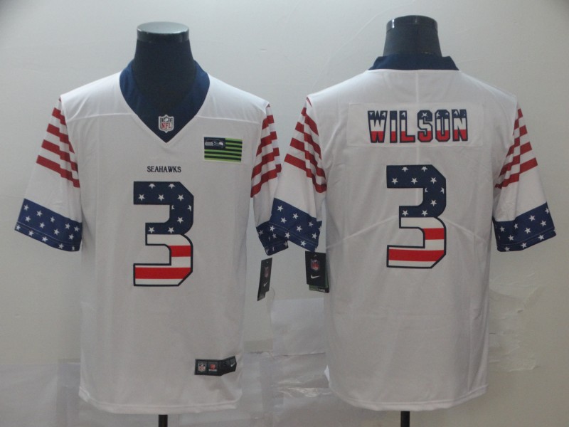 Seattle Seahawks #3 Russell Wilson White Men's Nike Team Logo USA Flag Vapor Untouchable Limited NFL Jersey Seattle Seahawks #3 Russell Wilson White Men's Nike Team Logo USA Flag Vapor Untouchable Limited NFL Jersey
