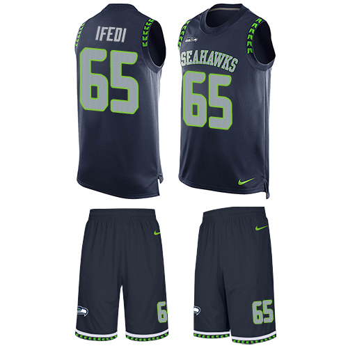 Nike Seahawks #65 Germain Ifedi Steel Blue Team Color Men's Stitched NFL Limited Tank Top Suit Jersey Nike Seahawks #65 Germain Ifedi Steel Blue Team Color Men's Stitched NFL Limited Tank Top Suit Jersey