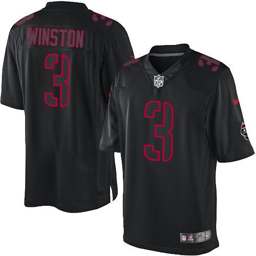 Nike Buccaneers #3 Jameis Winston Black Men's Stitched NFL Impact Limited Jersey Nike Buccaneers #3 Jameis Winston Black Men's Stitched NFL Impact Limited Jersey