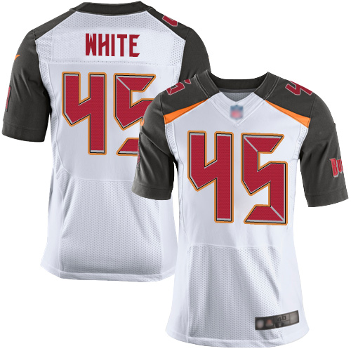 Nike Buccaneers #45 Devin White White Men's Stitched NFL New Elite Jersey Nike Buccaneers #45 Devin White White Men's Stitched NFL New Elite Jersey