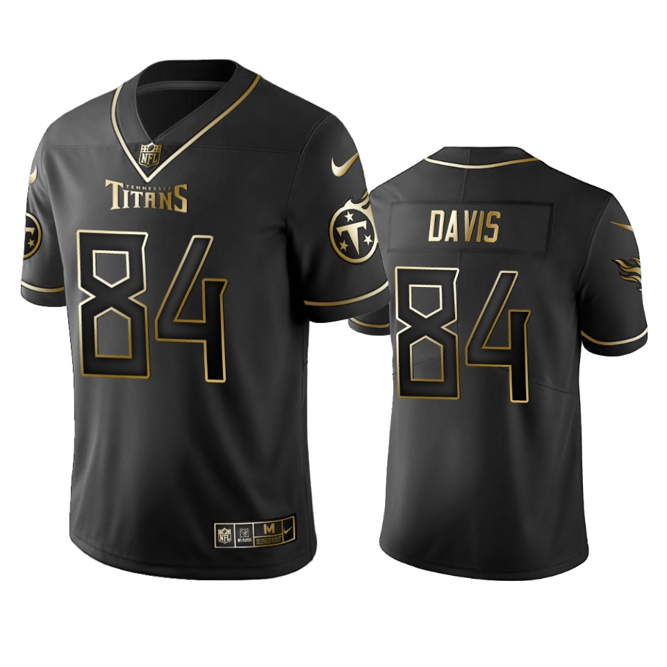 Titans #84 Corey Davis Men's Stitched NFL Vapor Untouchable Limited Black Golden Jersey Titans #84 Corey Davis Men's Stitched NFL Vapor Untouchable Limited Black Golden Jersey