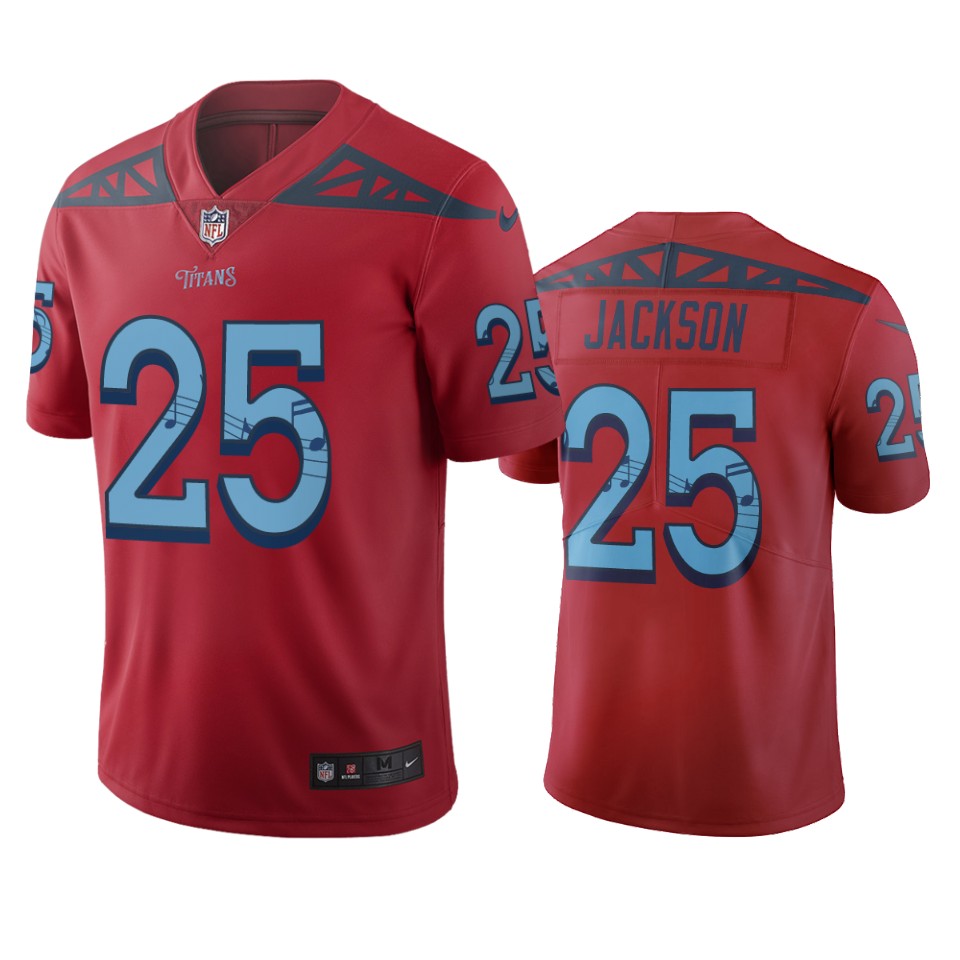 Tennessee Titans #25 Adoree Jackson Red Vapor Limited City Edition NFL Jersey Tennessee Titans #25 Adoree Jackson Red Vapor Limited City Edition NFL Jersey