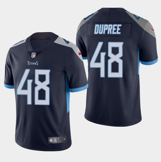 Men's Tennessee Titans #48 Bud Dupree Navy Vapor Untouchable NFL Stitched Jersey