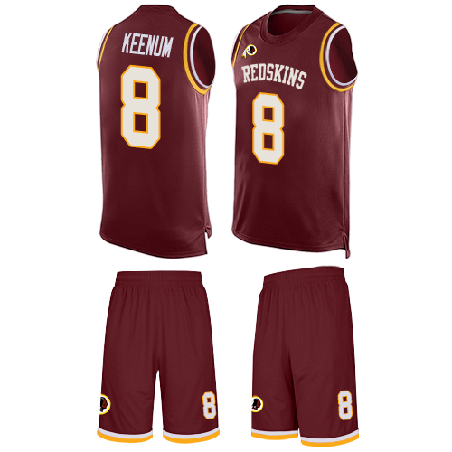 Nike Redskins #8 Case Keenum Burgundy Red Team Color Men's Stitched NFL Limited Tank Top Suit Jersey