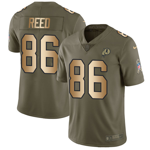 Nike Redskins #86 Jordan Reed Olive/Gold Men's Stitched NFL Limited 2017 Salute To Service Jersey Nike Redskins #86 Jordan Reed Olive/Gold Men's Stitched NFL Limited 2017 Salute To Service Jersey