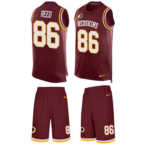 Nike Redskins #86 Jordan Reed Burgundy Red Team Color Men's Stitched NFL Limited Tank Top Suit Jersey Nike Redskins #86 Jordan Reed Burgundy Red Team Color Men's Stitched NFL Limited Tank Top Suit Jersey