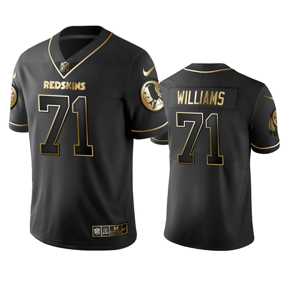 Redskins #71 Trent Williams Men's Stitched NFL Vapor Untouchable Limited Black Golden Jersey Redskins #71 Trent Williams Men's Stitched NFL Vapor Untouchable Limited Black Golden Jersey