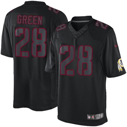 Nike Redskins #28 Darrell Green Black Men's Stitched NFL Impact Limited Jersey