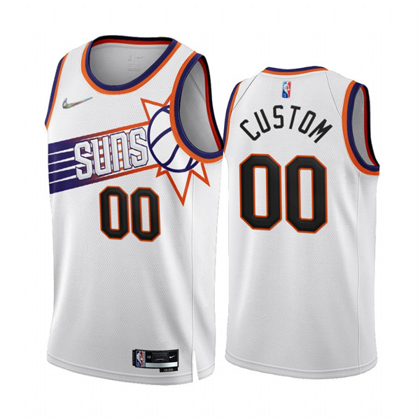Men's Phoenix Suns Active Player Custom 2022/23 White 75th Anniversary Association Edition Stitched Jersey