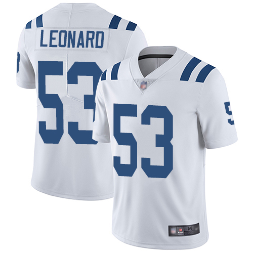 Men's Colts #53 Darius Leonard Royal White Vapor Untouchable Limited Stitched NFL Jersey Men's Colts #53 Darius Leonard Royal White Vapor Untouchable Limited Stitched NFL Jersey